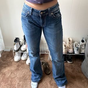 Miss Me jeans size 30, in other words around a size 2 or 4